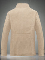 Epaulet Faux Shearling Single Breasted Jacket