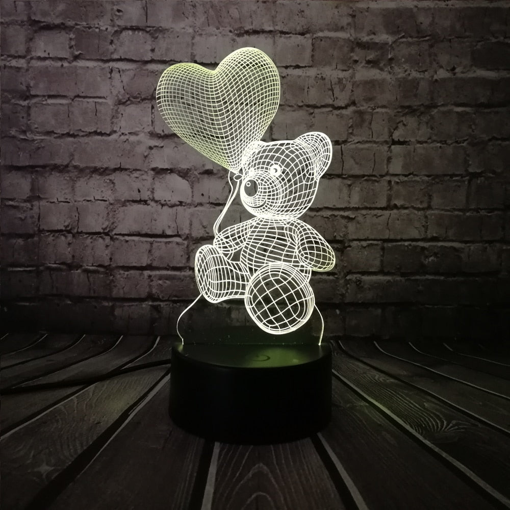 Teddy 3D Night Light Decor - blitz-styles