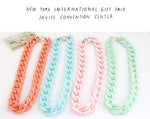 Statement Chunky Long Colorful Plastic Chain Choker Necklaces - blitz-styles