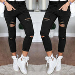 Skinny Denim Stretch Ripped Jeans - blitz-styles