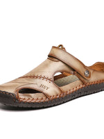Leather Cowhide Casual Preppy Sandals