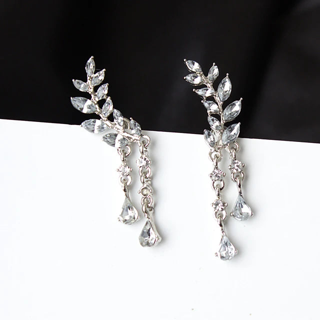 Tassel Elegant Cubic Zirconia Stud Earrings