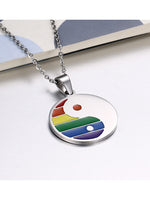 Rainbow Yin Yang Necklace