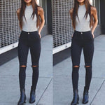 Denim Fashion High Waist Skinny Jeans - blitz-styles