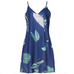 Mini Beach Palm Leaf Print Dresses - blitz-styles