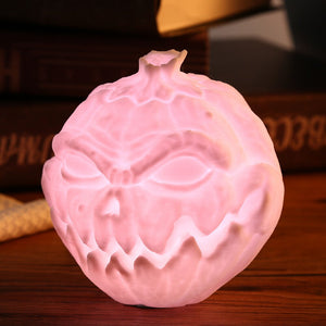 Halloween Devil Pumpkin Face Lamp innovation Material color: ivory white Product material: edible degradable PLA (non-toxic and non-polluting material) Light model: imported LED lamp beads Production process: 3D printing Battery type: polymer lithium battery Battery capacity: 500 mAh Life time: 6-10 hours Power output: USB-DC2.5 Product power: 1W Rated voltage: 110~220V Surface accuracy: 12.5um Lighting wattage: 0.1W~1.5W Product voltage: 3.7V Average service life: 2000 hours Charging time: 1-2 hours   Des