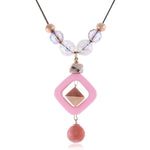 New Fashion Long Necklace for Women Acrylic Beads Necklaces & Pendants - blitz-styles