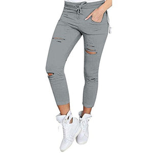 Skinny Denim Stretch Ripped Jeans - blitz-styles