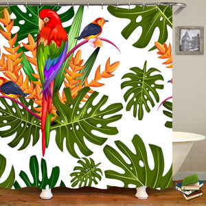 Parrot Design Bath Curtain Decor - blitz-styles