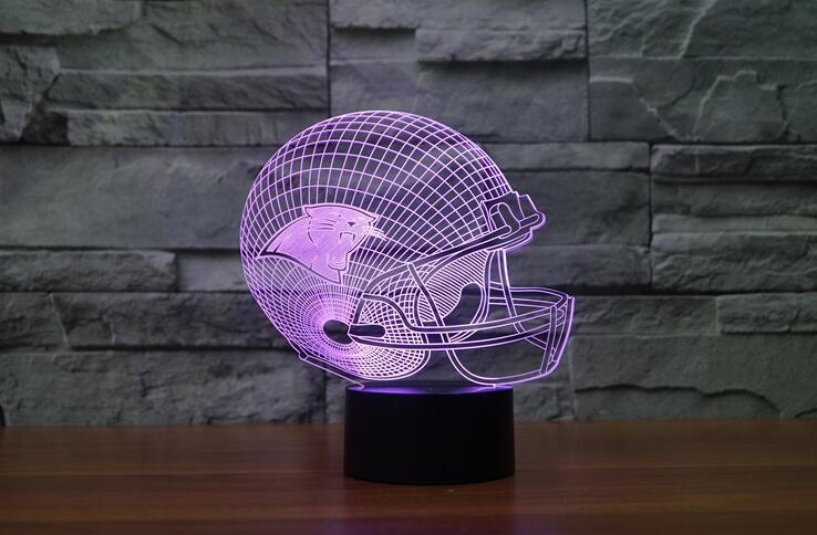 3D LED Carolina Panthers Helmet - blitz-styles