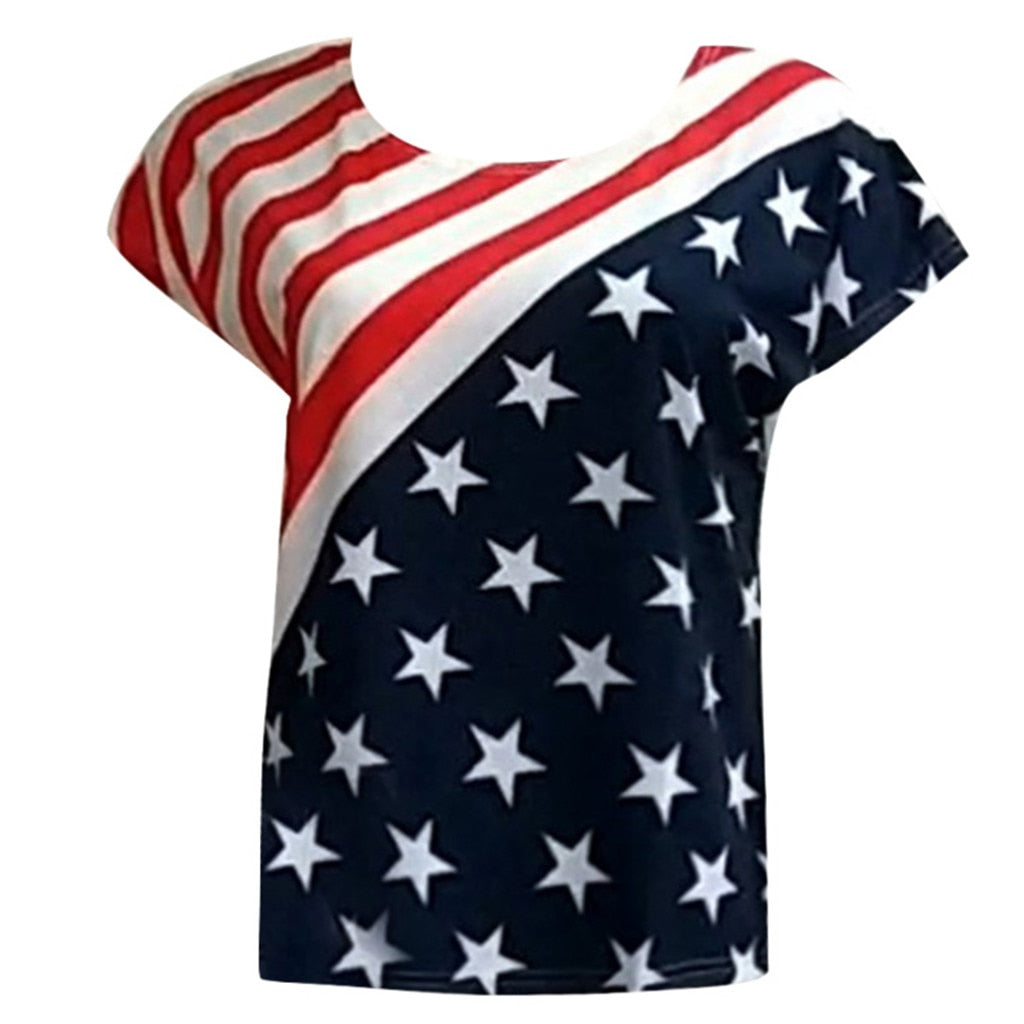 American Flag Printed T-Shirt - blitz-styles