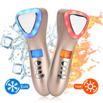 Ultrasonic Cryotherapy LED Hot Cold Hammer Facial Lifting Vibration Massager Face Body Spa - blitz-styles