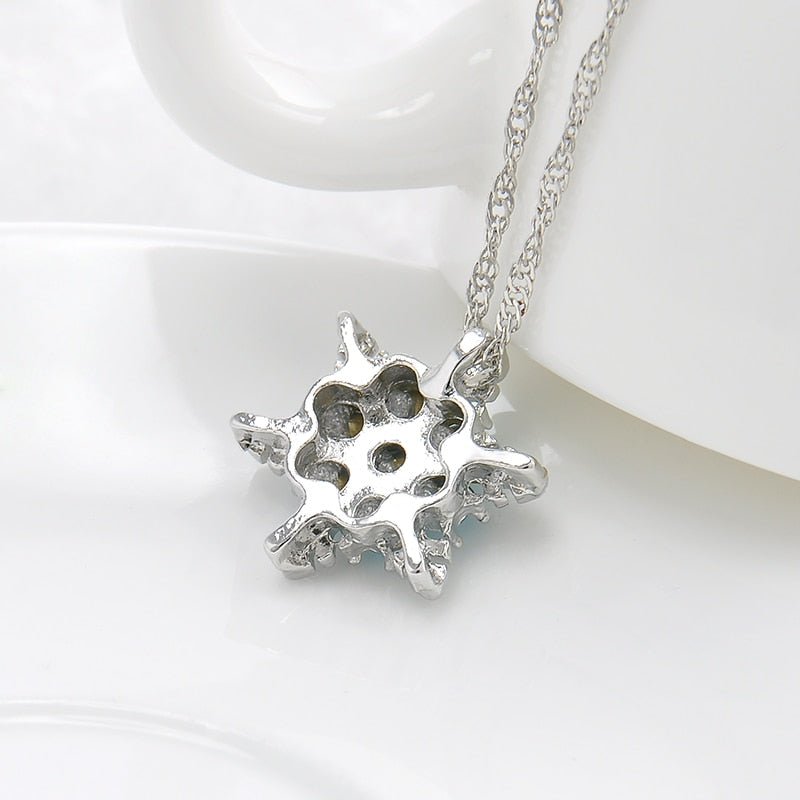 Charming Snowflake Blue Crystal Necklaces & Pendants - blitz-styles