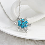 Charming Snowflake Blue Crystal Necklaces & Pendants - blitz-styles