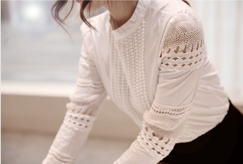 Elegant Design Stylish White Shirt Slim Long-Sleeved - blitz-styles