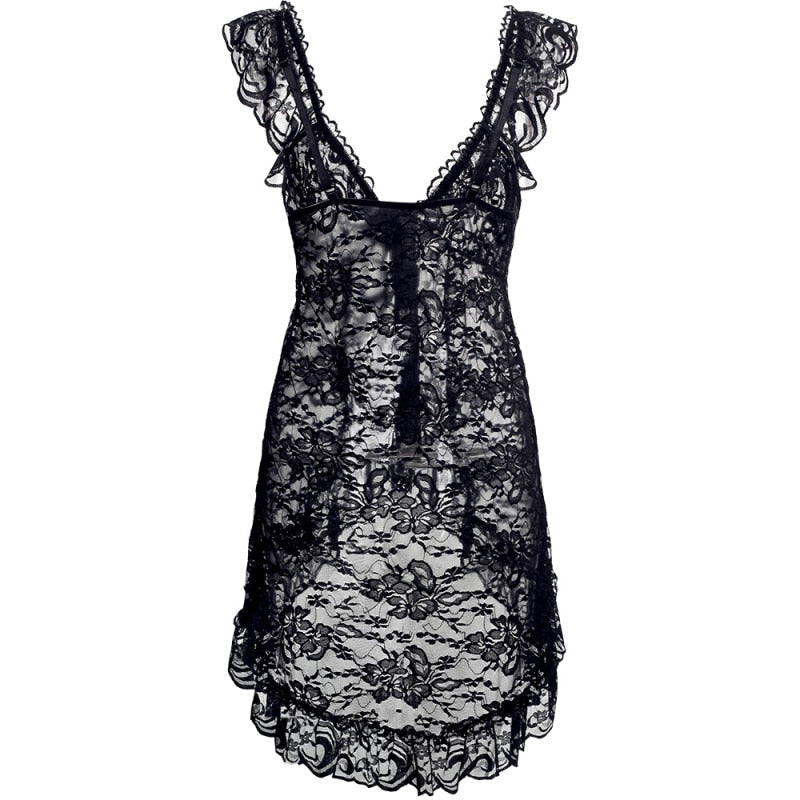 Lace Lingerie Dress Sleepwear Set - blitz-styles