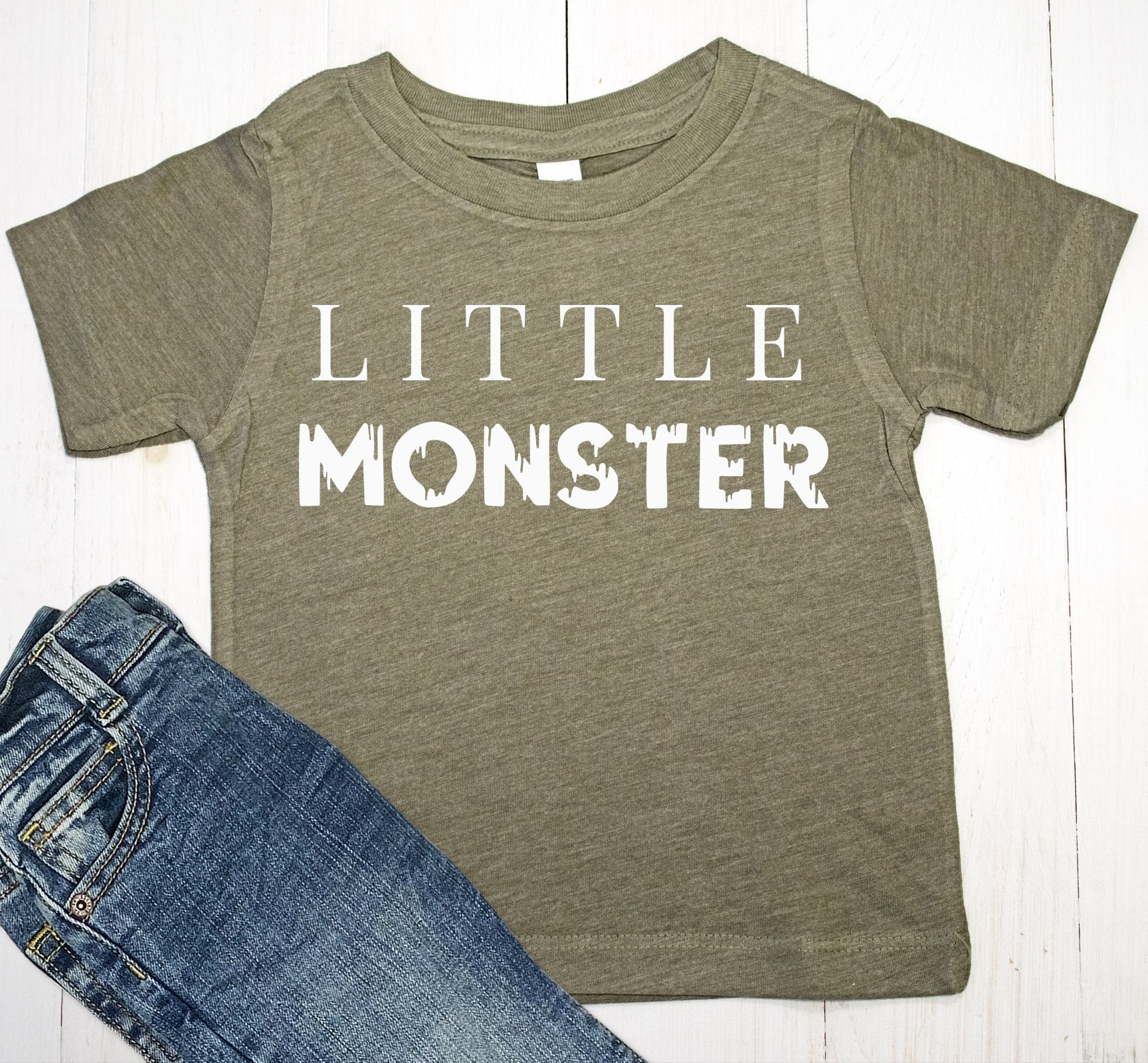 Little Monster Halloween Baby Boy or Toddler Shirt - blitz-styles