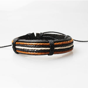 Men's Rock Fashion Hip-Hop Leather Bracelet