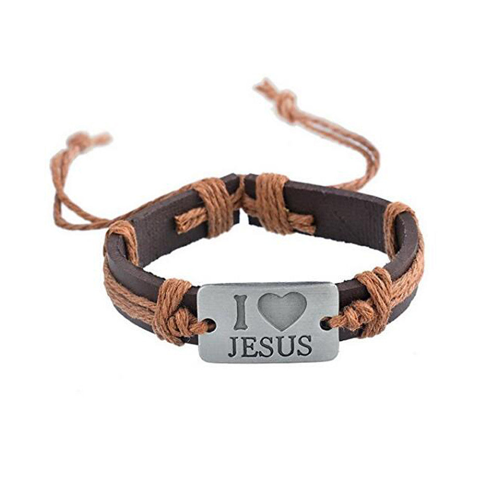 Men's ID Love Unique Design Fashion Leather Bracelet