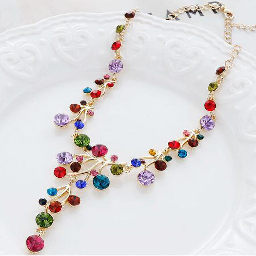 Tassel Rainbow Fashion Zircon Necklace