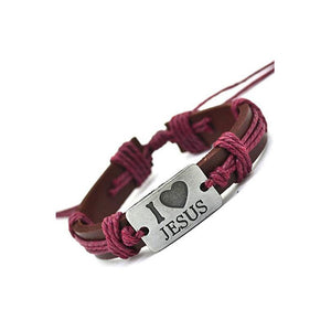 Men's ID Love Unique Design Fashion Leather Bracelet