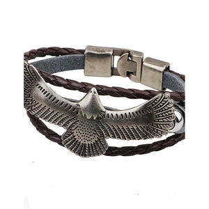 Unisex Eagle Fashion Hip-Hop Leather Bracelet