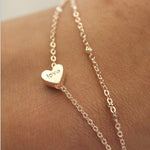 Double Heart Dainty Charm Anklet