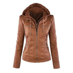 Stylish Hooded Leather Jacket