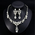 Unique Design Imitation Pearl Earrings Necklace Set
