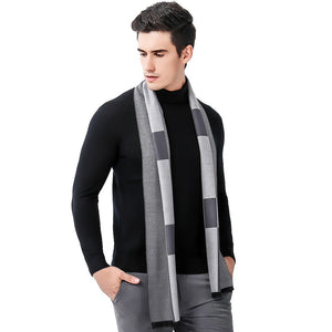 Men's Striped Rectangle Scarf