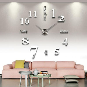 Modern 3D Wall Clock Decor