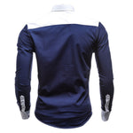 UK Style Patchwork Spread Collar Shirt